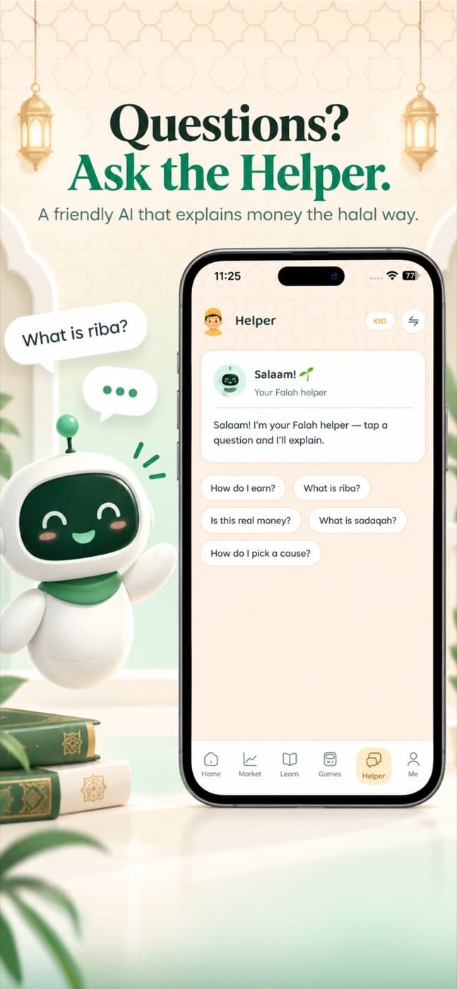 Falah app — Helper chat