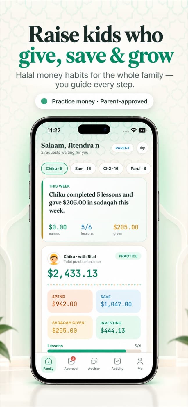 Falah app — Parent dashboard (hero)